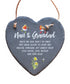 Nan & Grandad Slate Heart